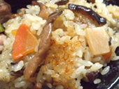 炊き込み玄米餅おこわ