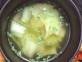 白菜としょうがのスープ